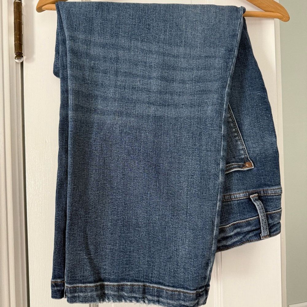 Judy Blue High Waist Medium Wash Cropped Wide Leg Denim Jean Size 16W